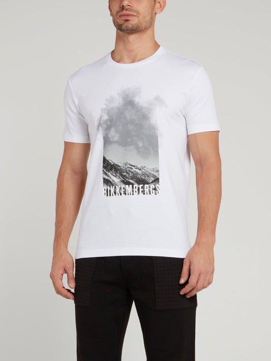 White Graphic Print T-Shirt