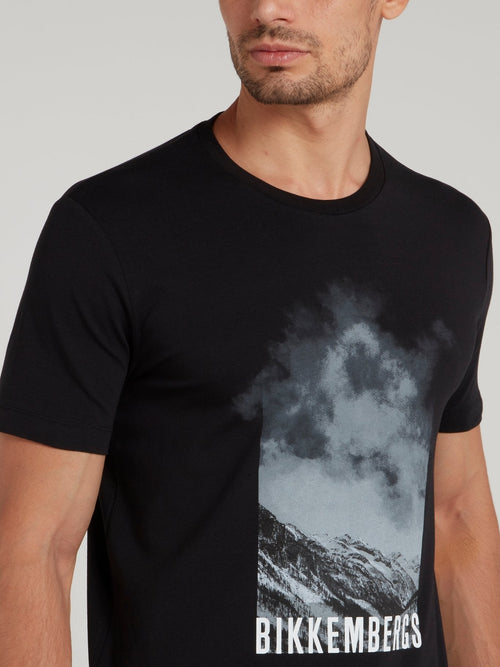 Black Graphic Print T-Shirt