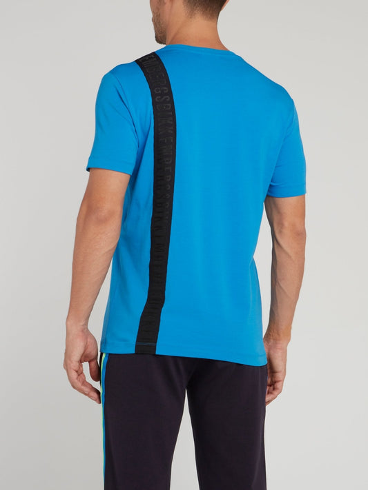 Blue Logo Strap T-Shirt