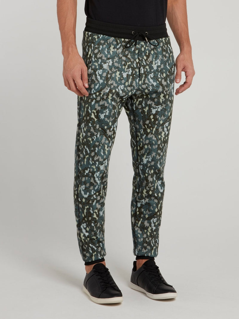 Green Camo Fleece Pants