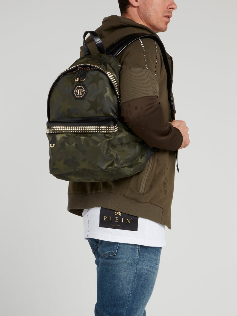 Star Camo Embellished Backpack