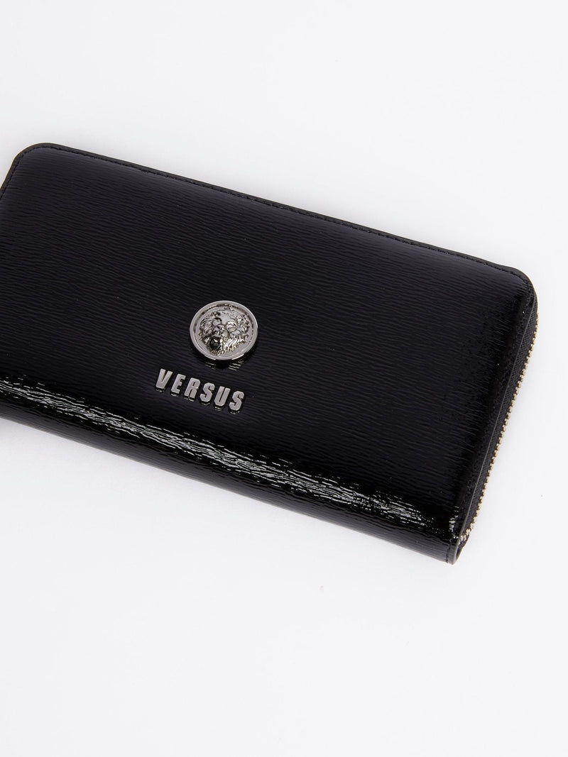 Black Lion Head Leather Wallet