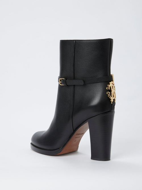 Black Rear Logo Ankle Boots