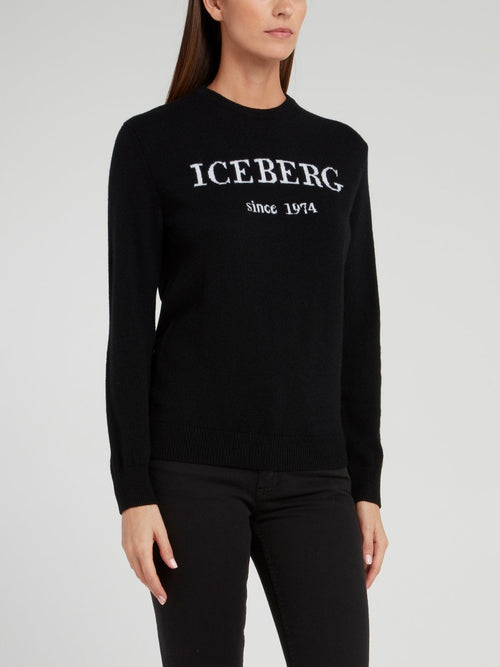 Black Classic Logo Sweater