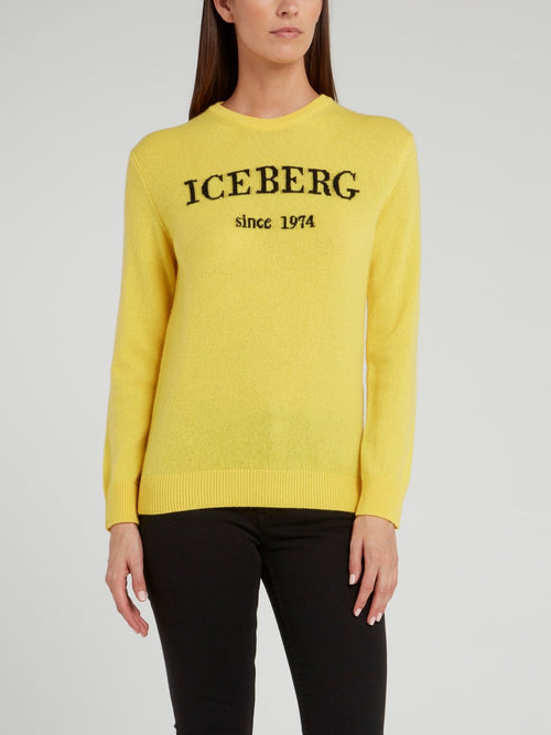 Yellow Classic Logo Sweater