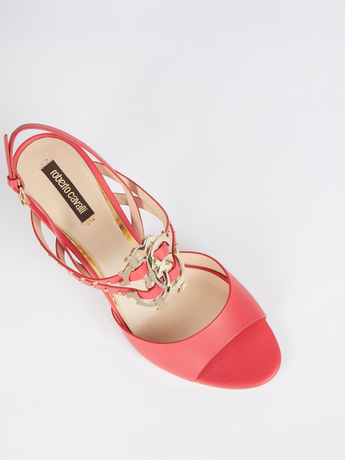 Pink Monogram Slingback Leather Sandals