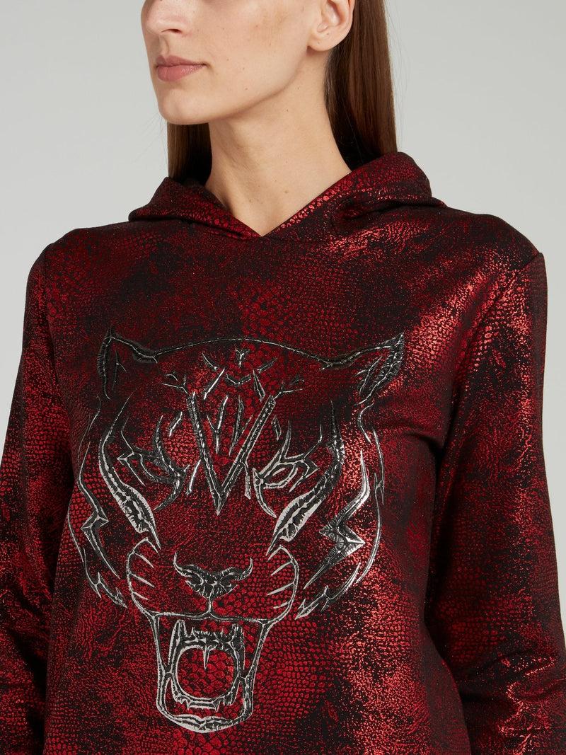 Red Tiger Head Print Jacket