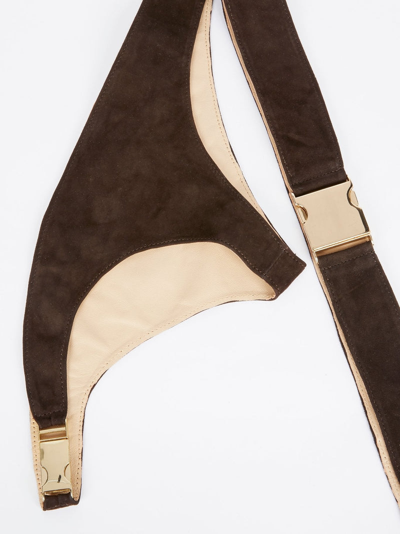 Brown Suede Shoulder Harness