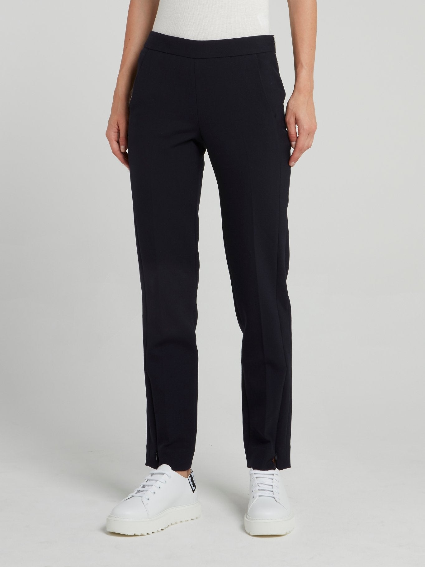 Navy Sculpted Tailoring Peg Pants