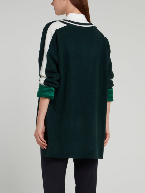 Green Cashmere Boyfriend Jumper