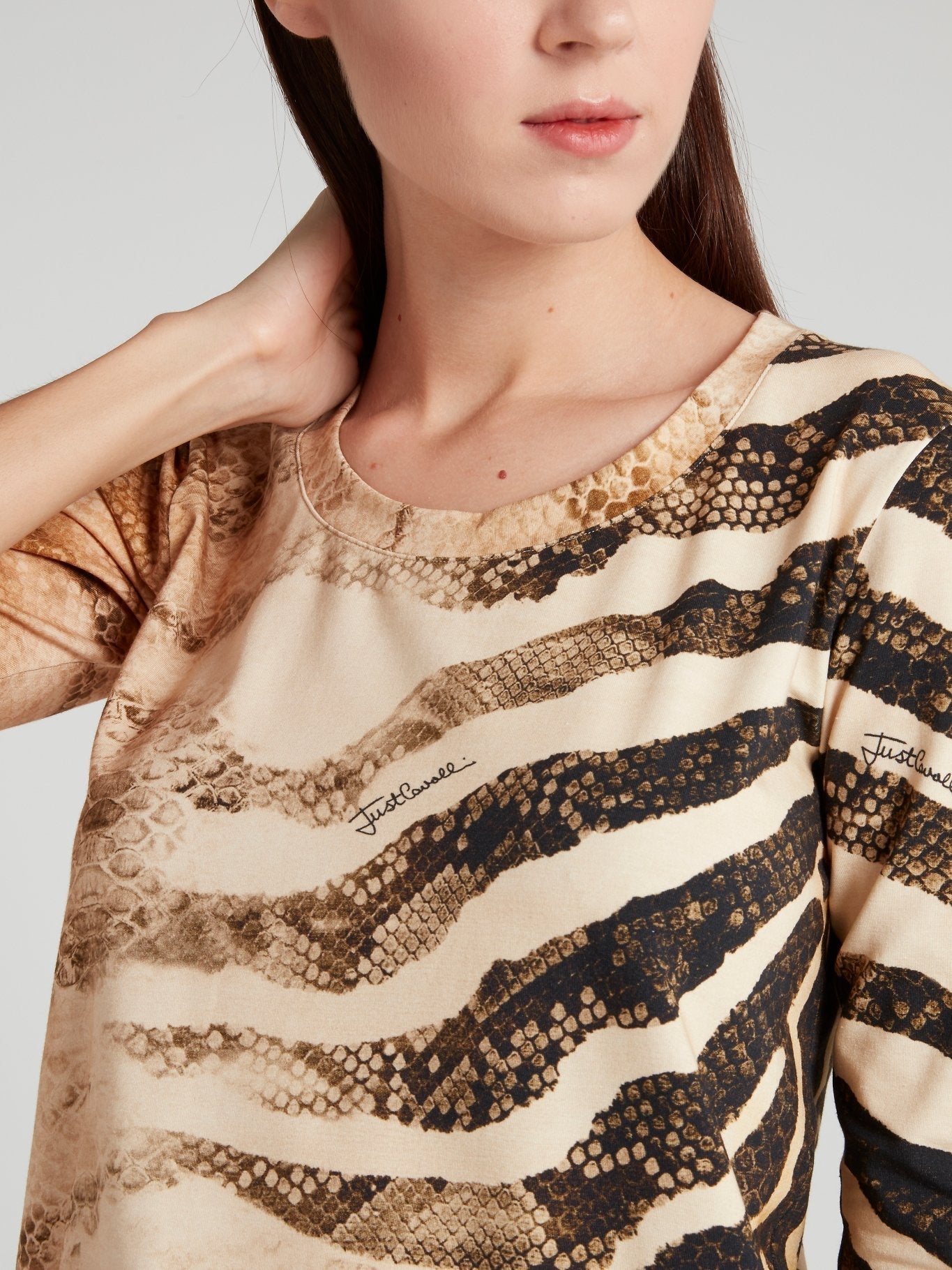 Animal Print Asymmetric Top