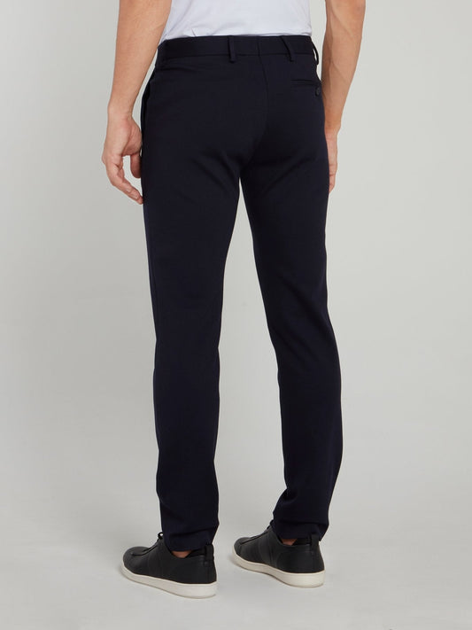 Navy Straight Fit Suit Trousers