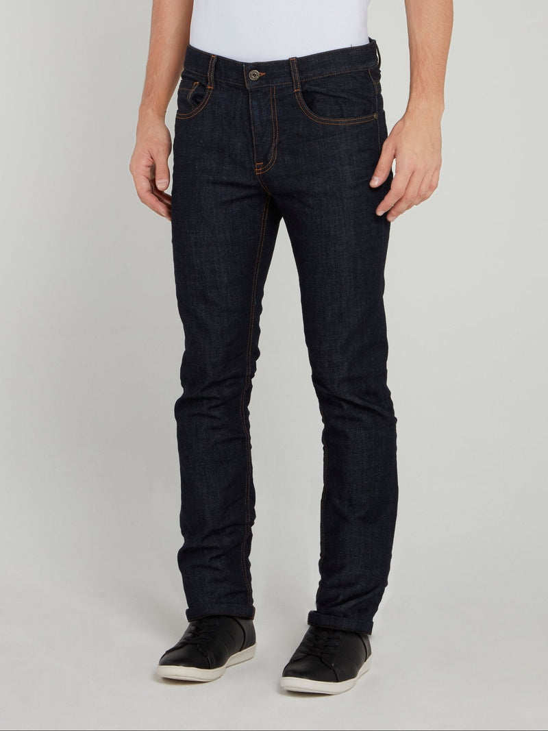 Straight Fit Denim Trousers