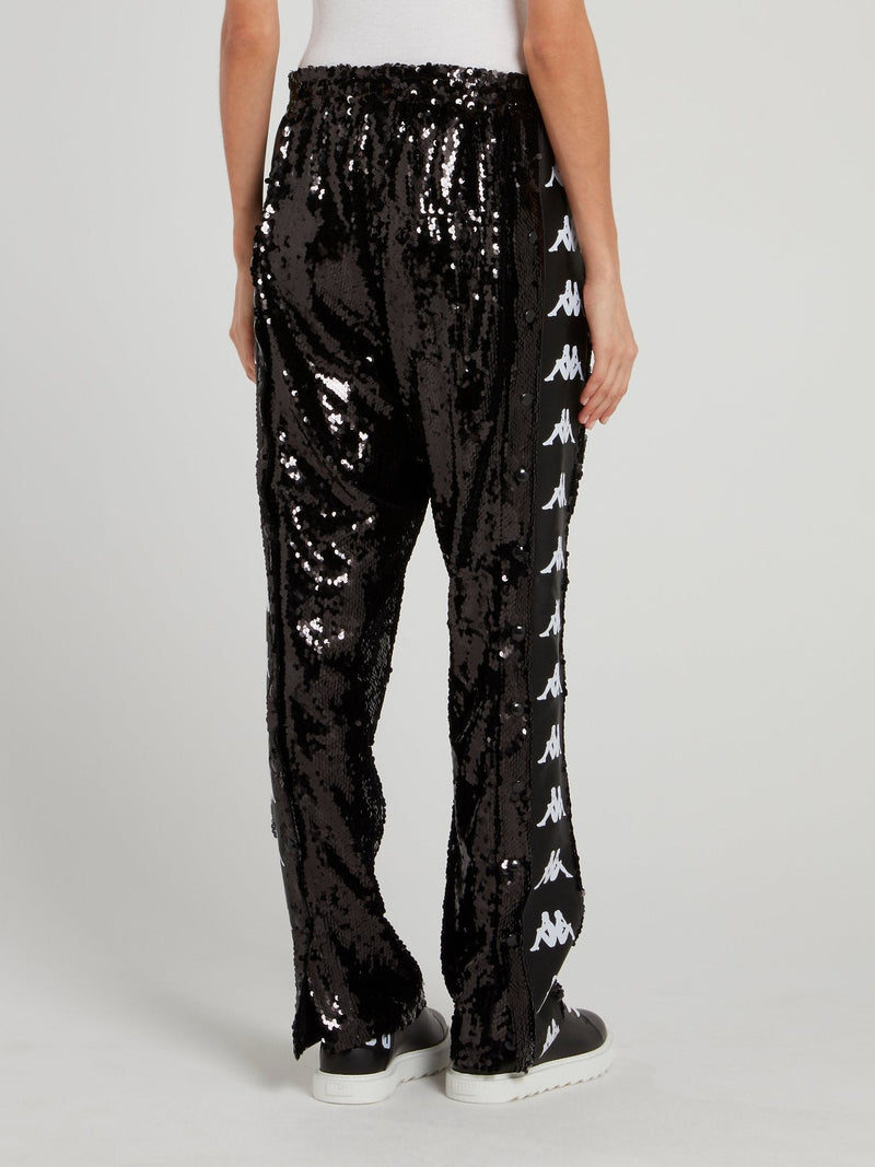 Kappa Black Sequin Pants