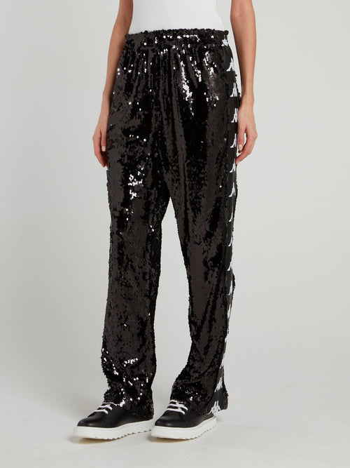 Kappa Black Sequin Pants