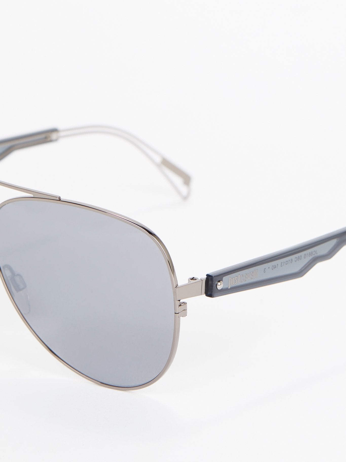 Gun Metal Smoke Mirror Aviator Sunglasses