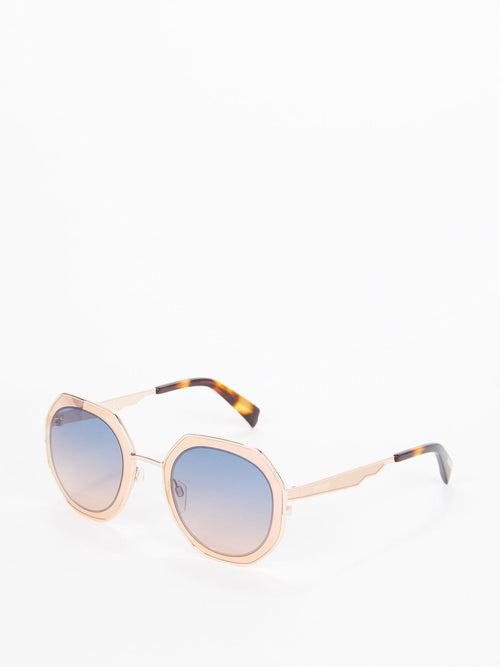 Gradient Lens Geometric Sunglasses