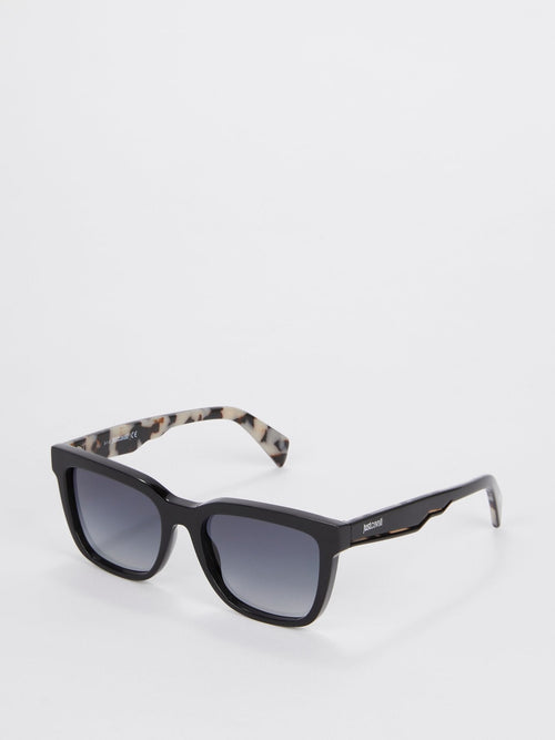 Black Sheen Grad Smoke Sunglasses