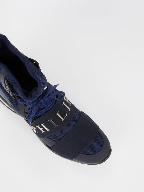 Navy Mesh Sneaker Boots