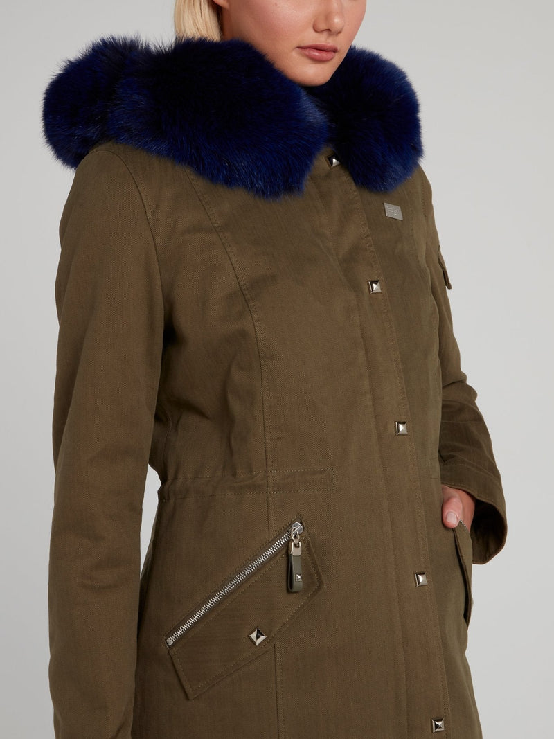 Olive Fur Hooded Parka