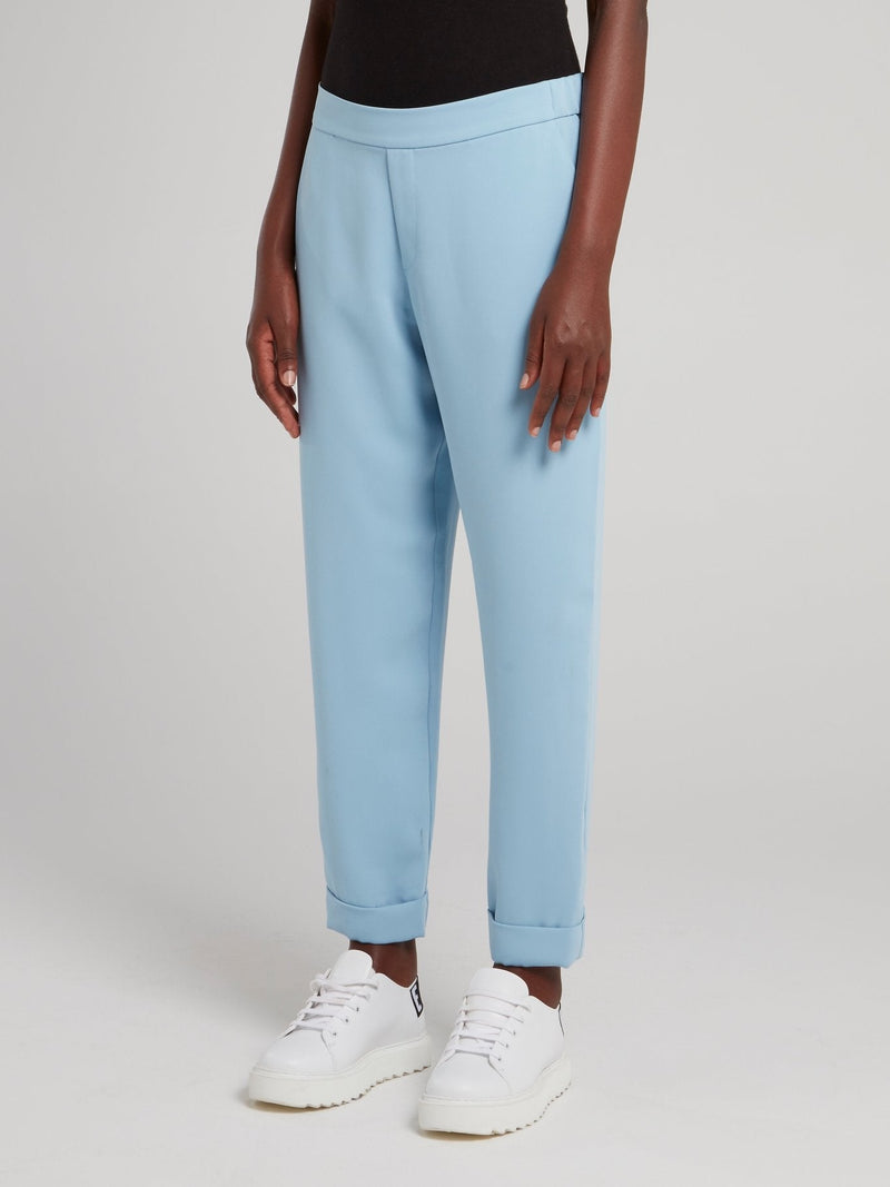 Powder Blue Waistband Track Pants