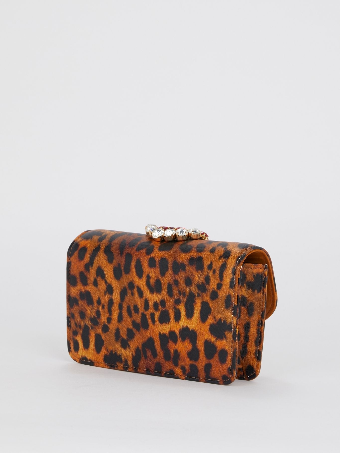 Mini Cliky Nappa Print Leopard Crossbody Bag