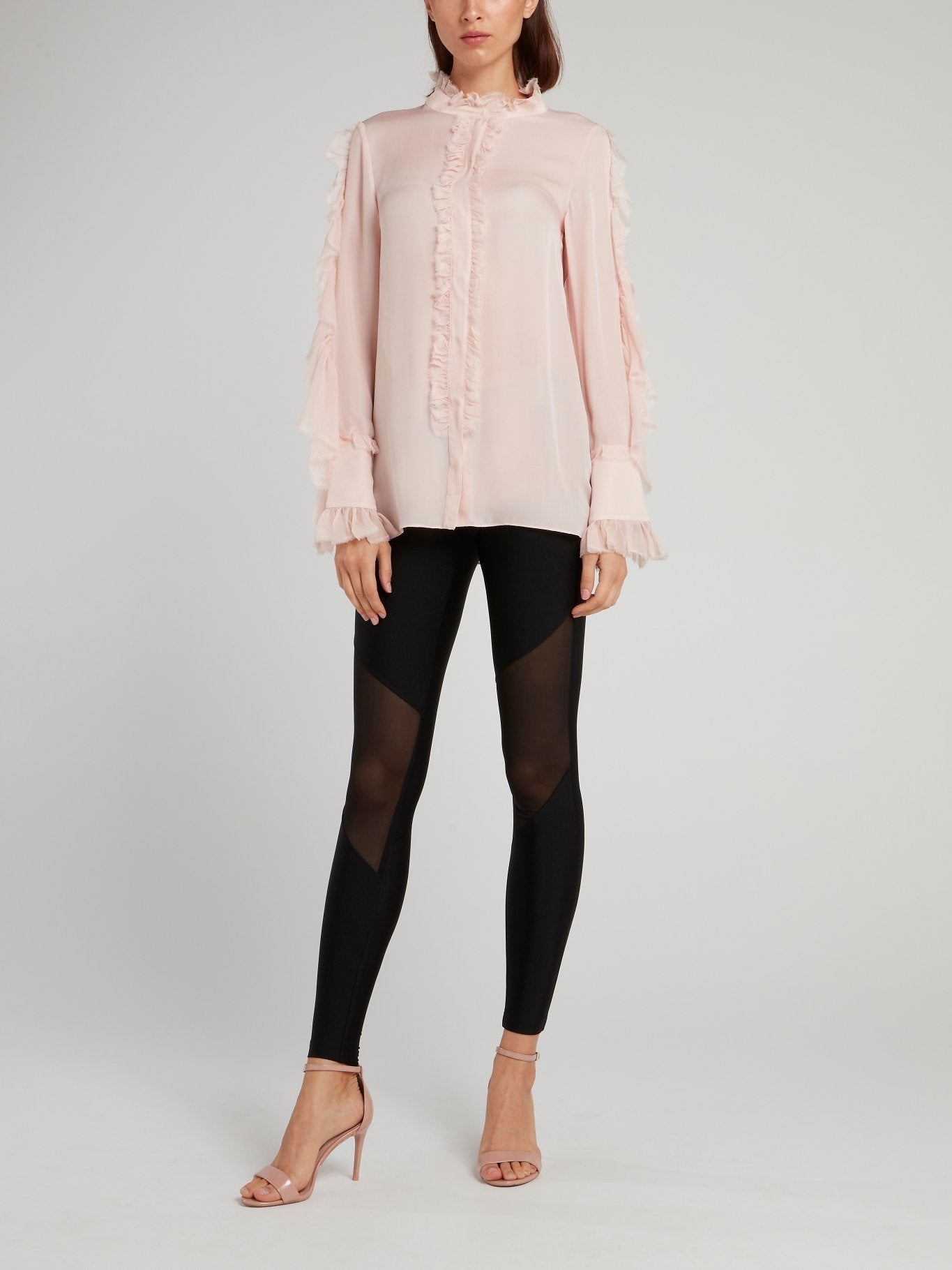 Pink Frill Trim Blouse