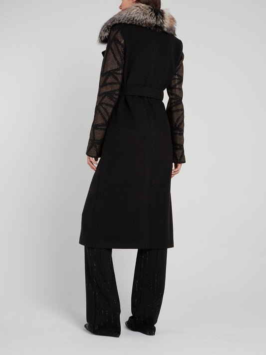 Marylen Fur Collar Long Coat