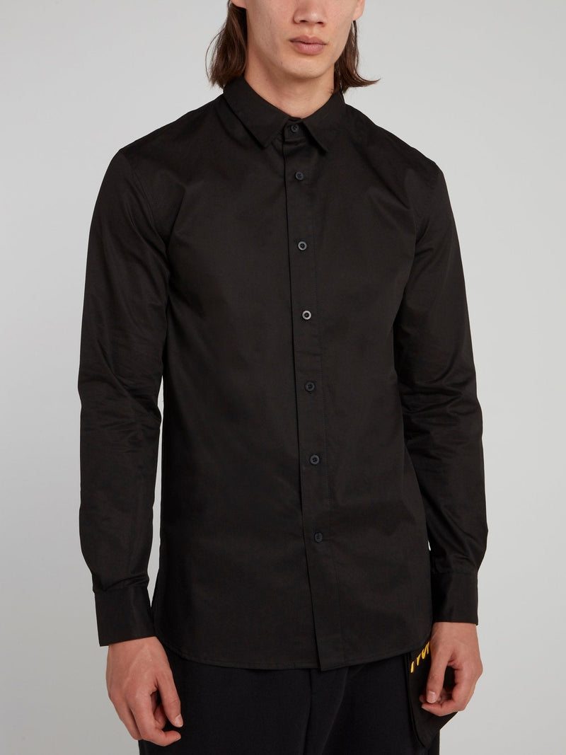 Black Statement Long Sleeve Shirt