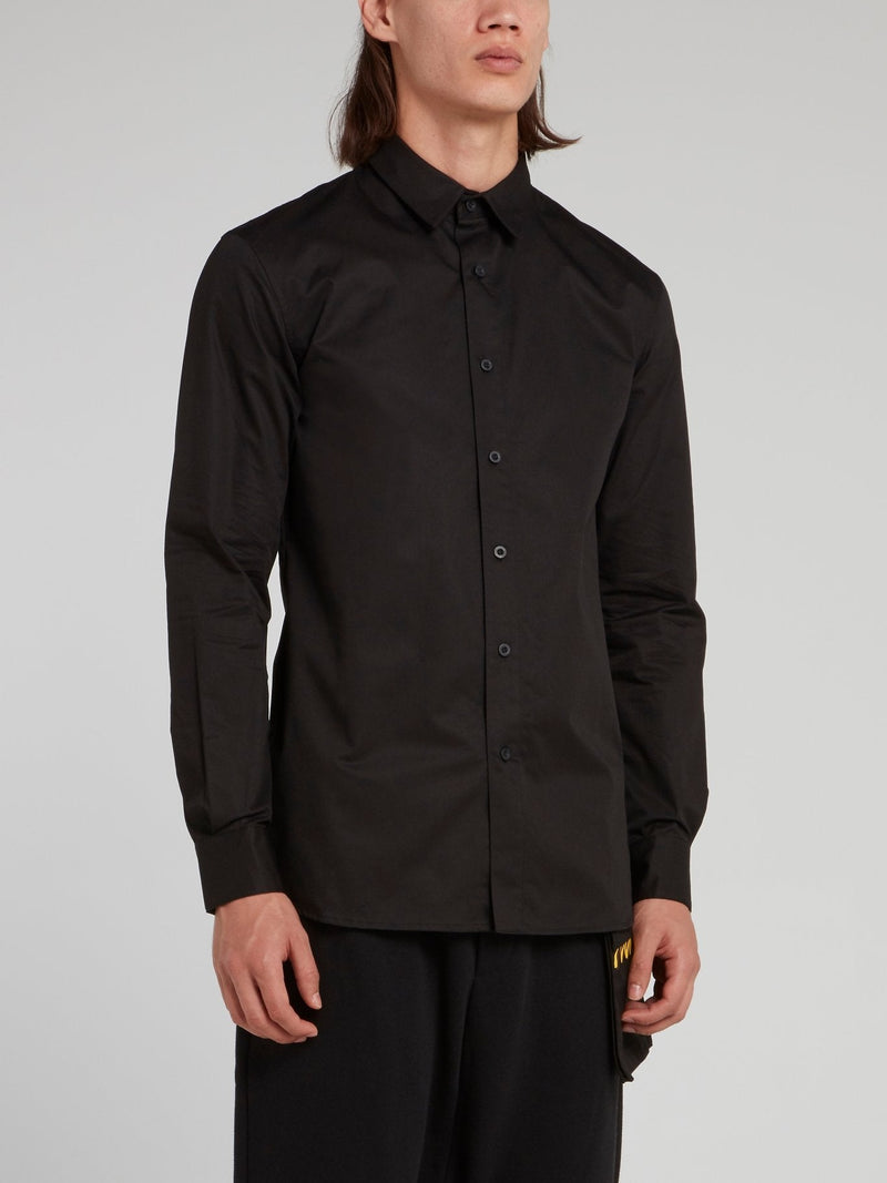 Black Statement Long Sleeve Shirt