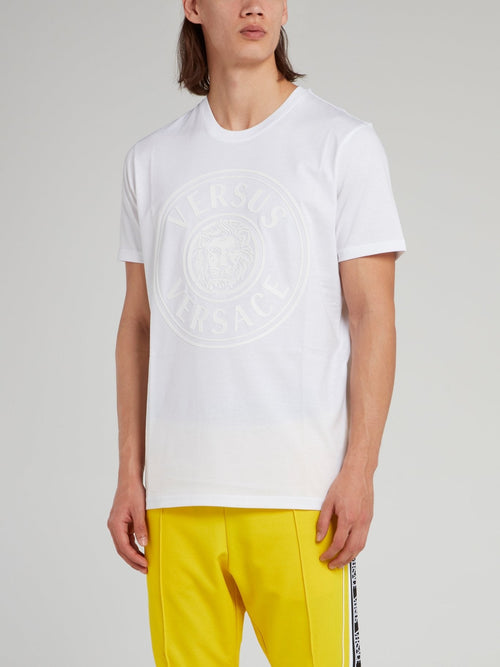 White Glossy Print Logo T-Shirt