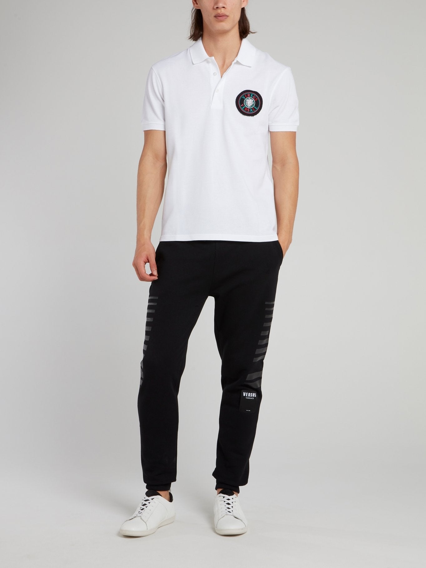 White Appliquéd Polo Shirt