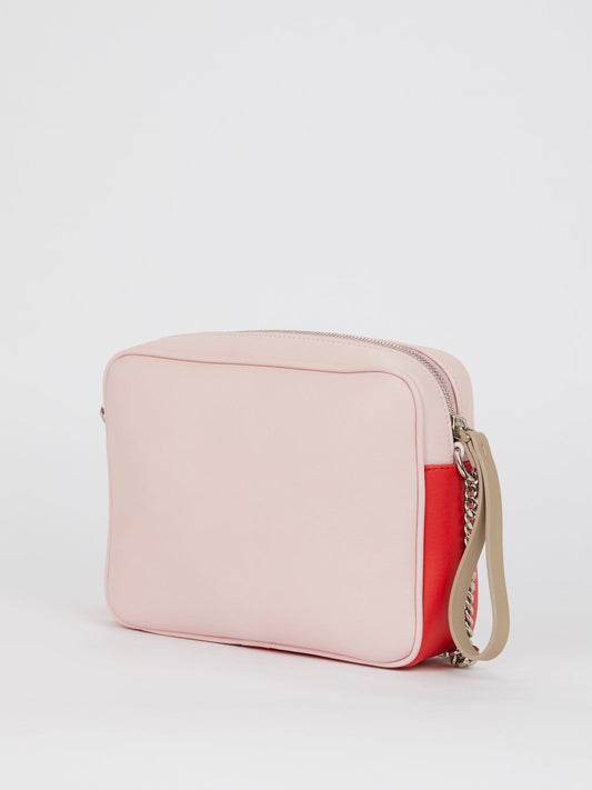 Pink Logo Strap Crossbody Bag