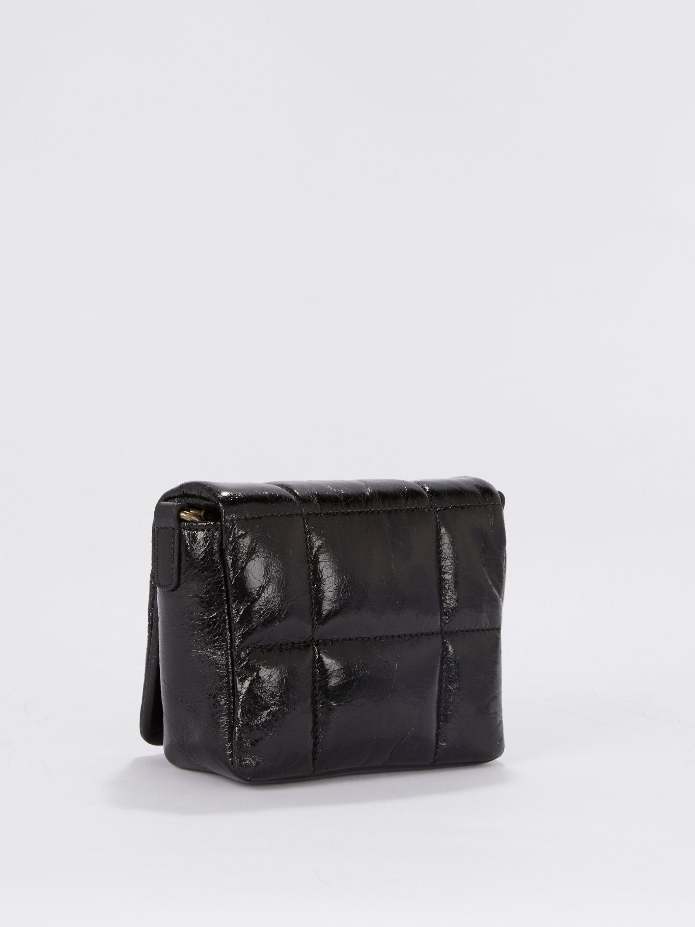 Black Quilted Leather Crossbody Bag