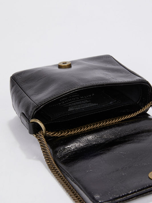 Black Quilted Leather Crossbody Bag