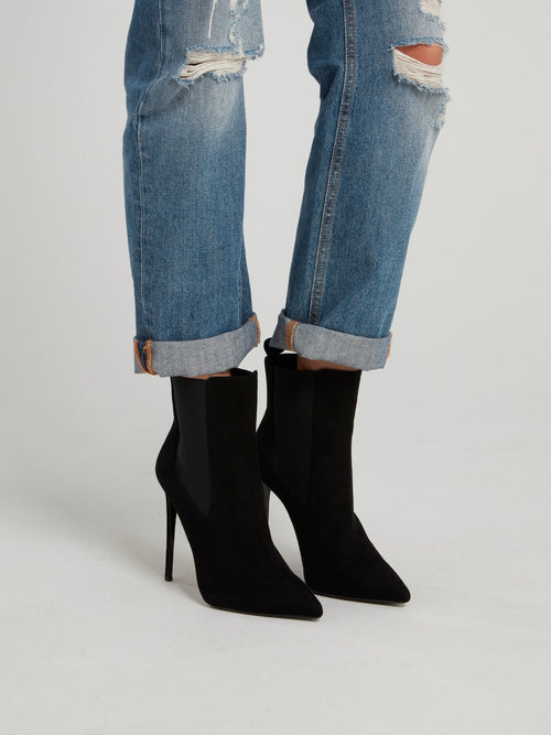 Black Suede Ankle Boots