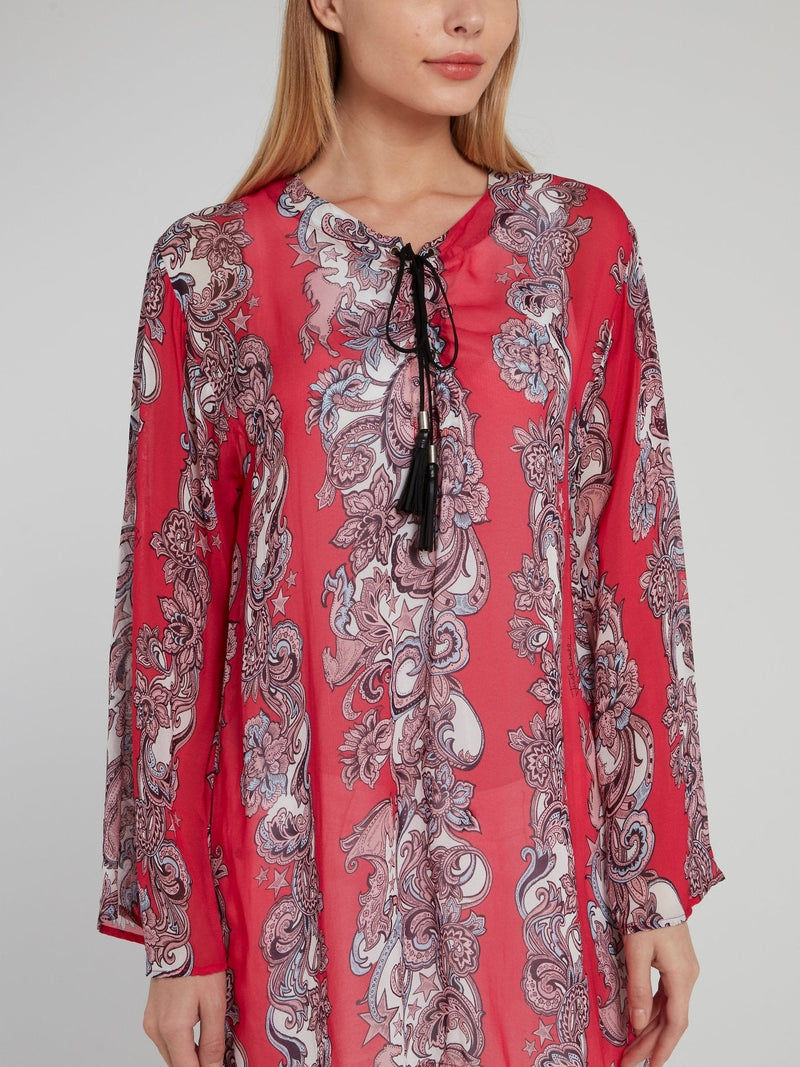 Baroque Print Short Kaftan