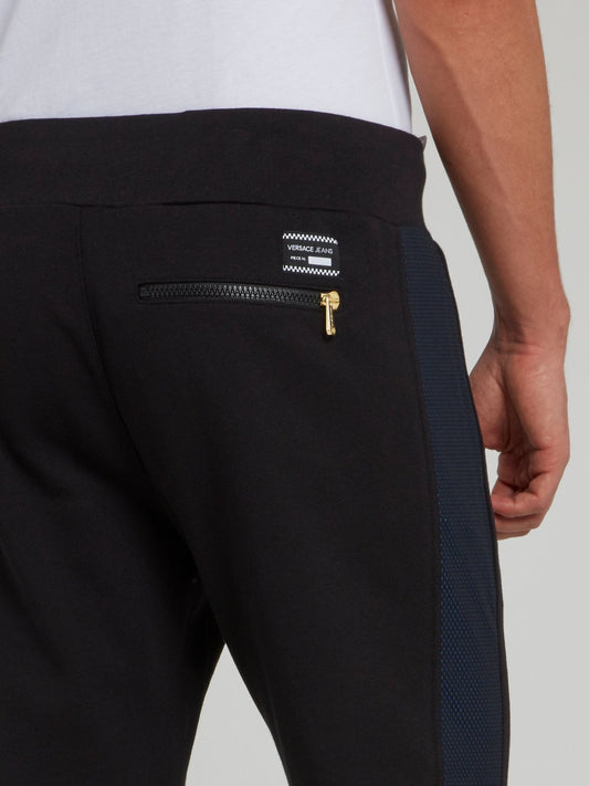 Black Zipper Pocket Track Pants