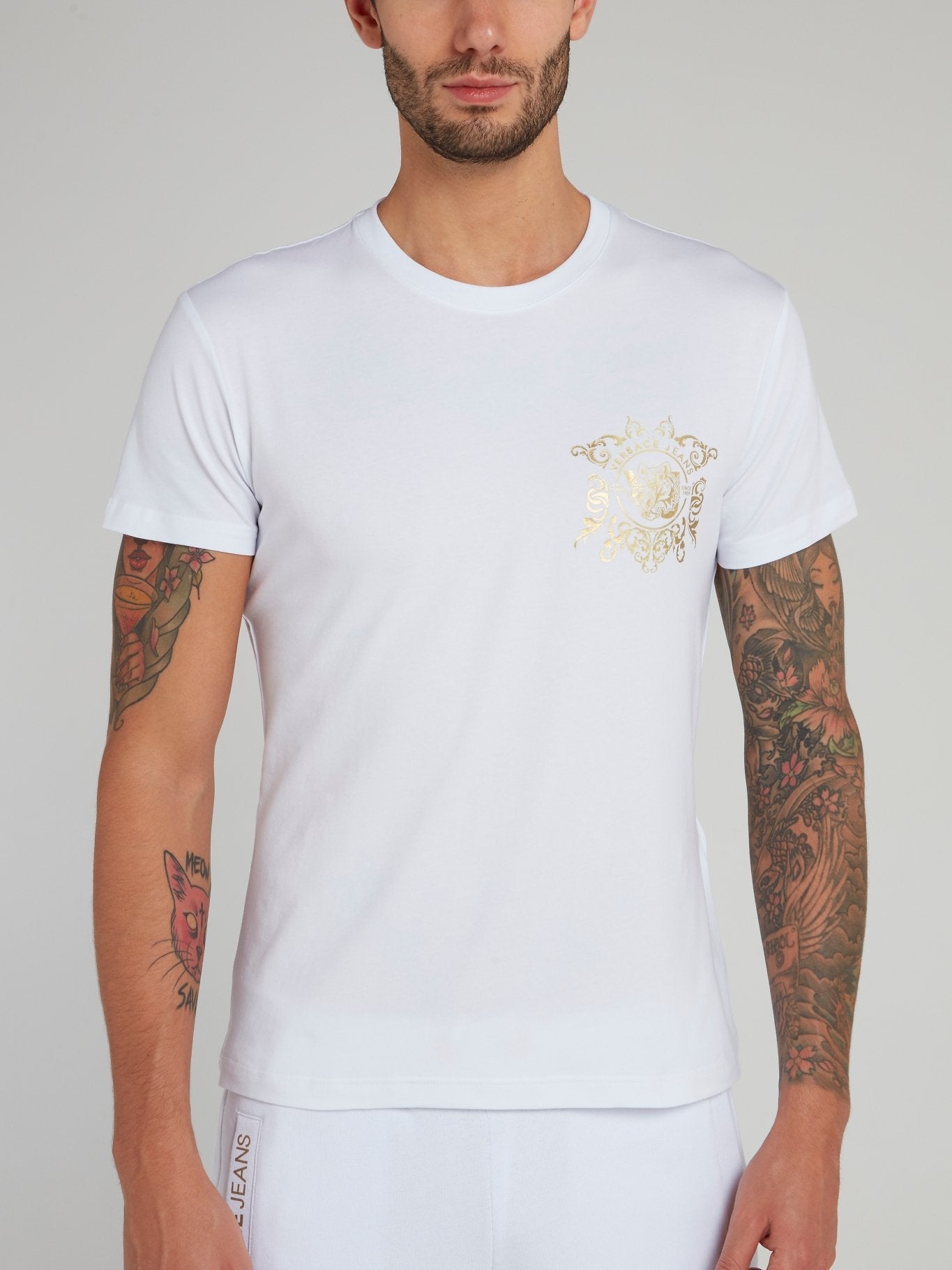 White Slim Cut Cotton T-Shirt