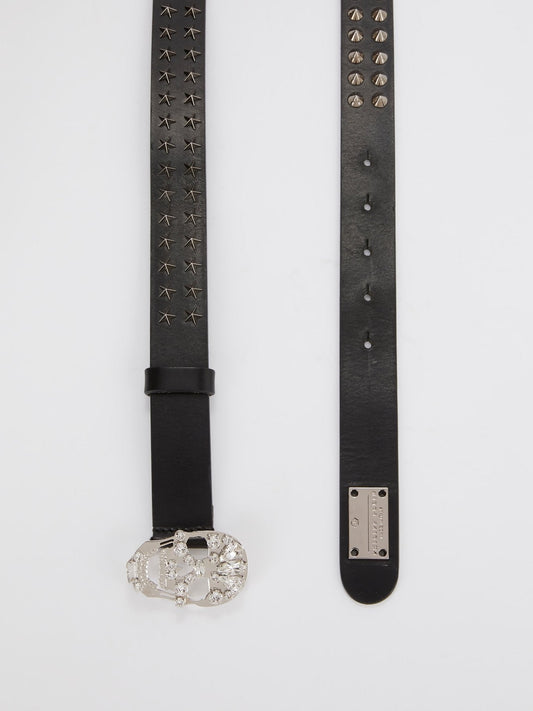 Crystal Skull Buckle Belt