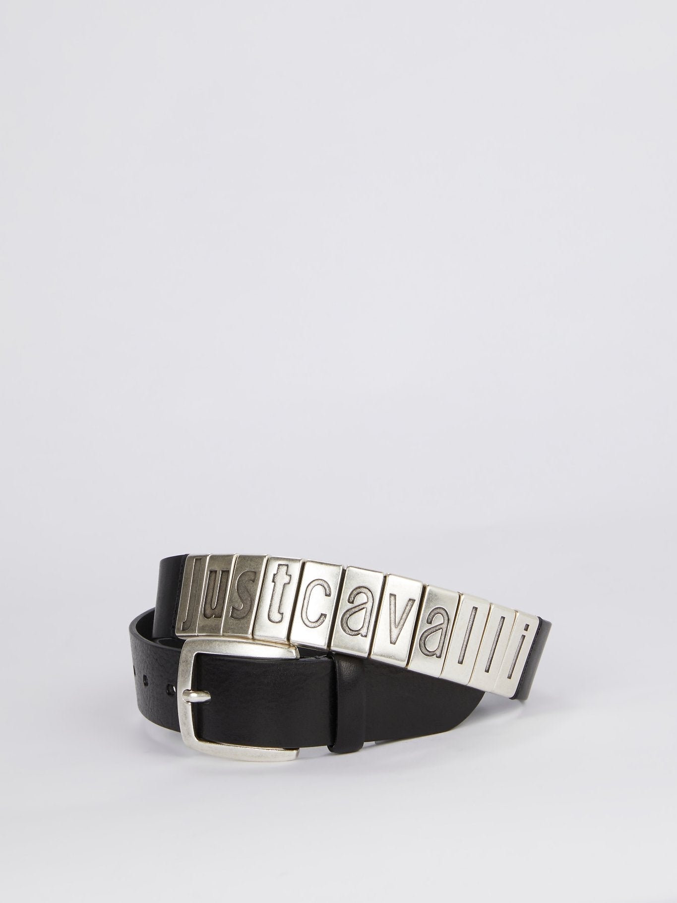 Logo Embellished Leather Belt