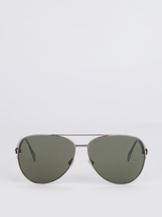 Gun Metal Aviator Sunglasses