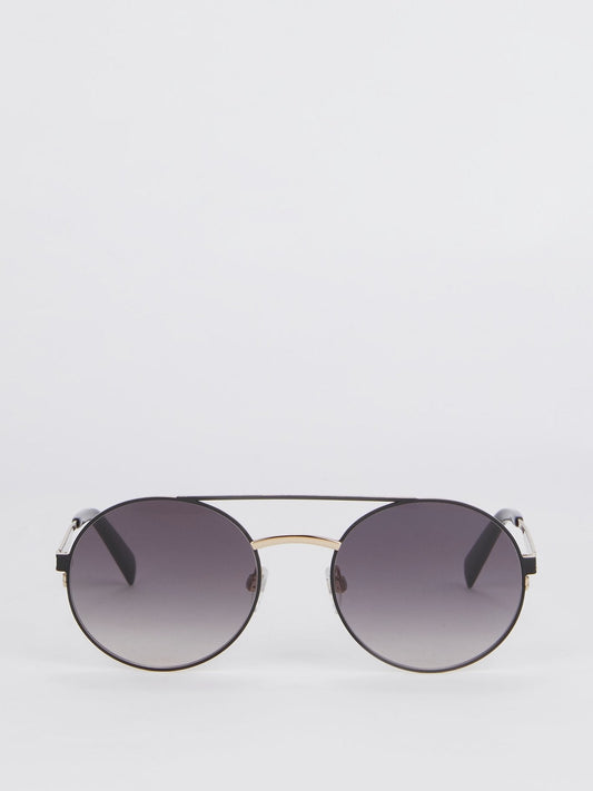 Smoke Gradient Round Sunglasses