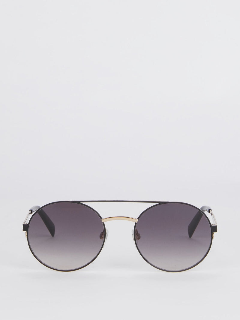 Smoke Gradient Round Sunglasses