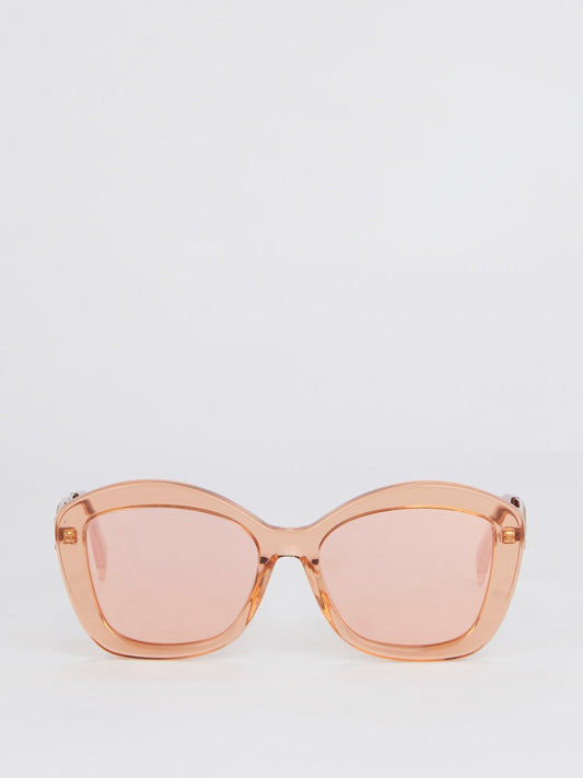 Pink Square Framed Sunglasses