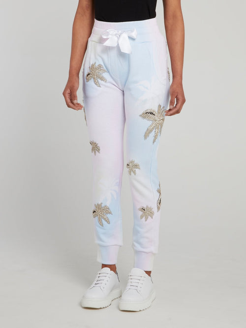 Aloha Plein Embellished High Waist Track Pants