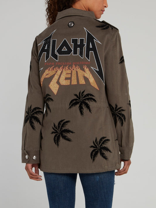 Aloha Plein Studded Rear Logo Parka