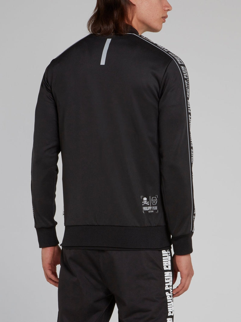 Geometric Logo Sleeve Jogging Jacket