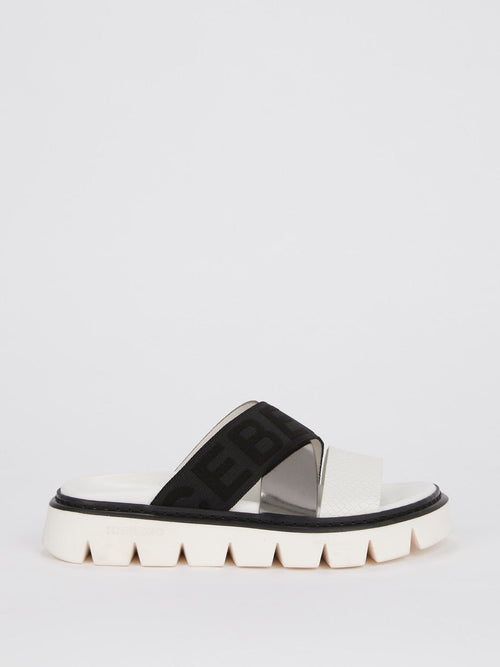 Contrast Crisscross Logo Slides