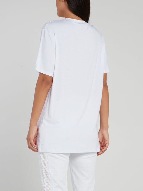 White Half Sleeve Loose T-Shirt